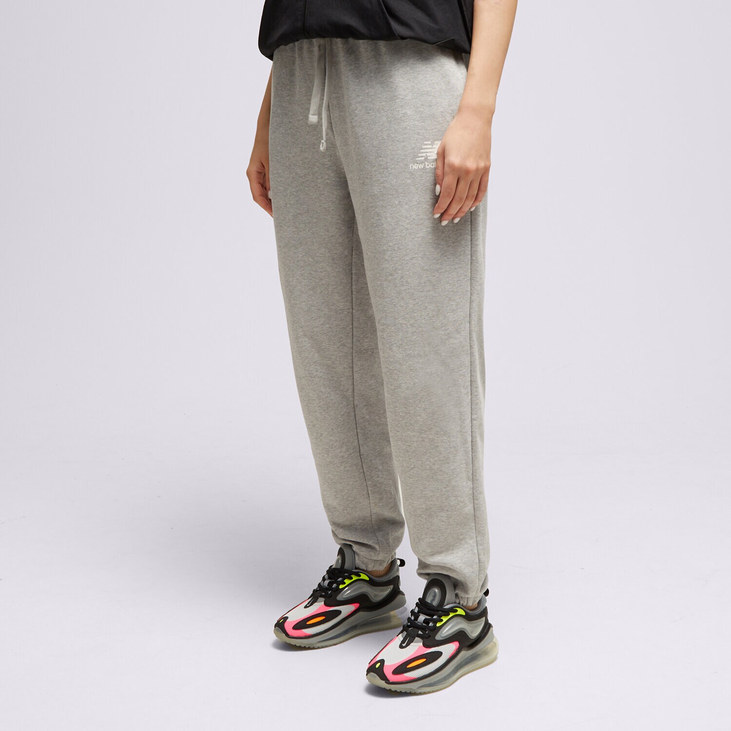 dámské kalhoty NEW BALANCE KALHOTY  NB ESSENTIALS STACKED WP31530AG ŠEDÁ