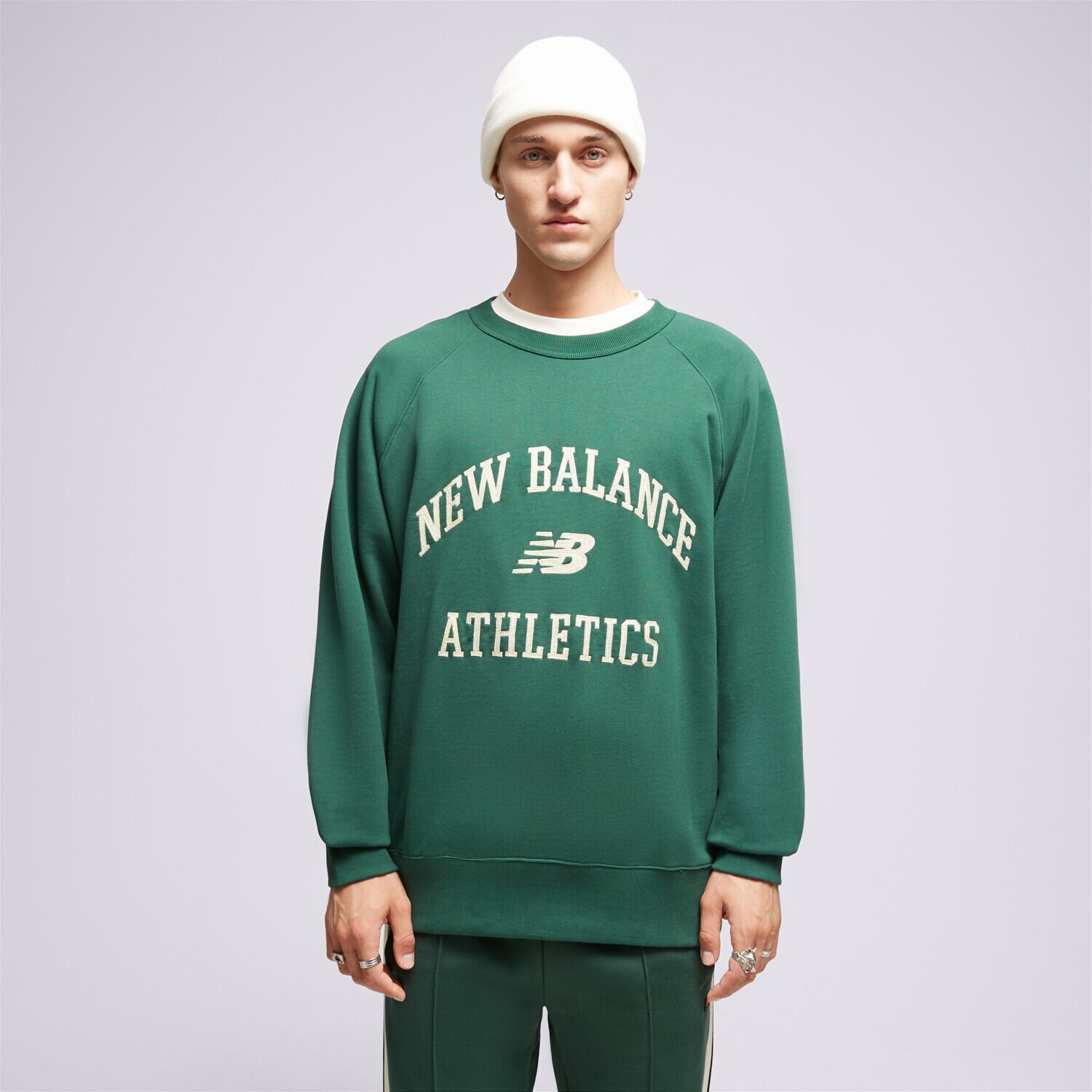 pánská mikina NEW BALANCE MIKINA NB ATHLETICS VARSITY CREW MT33550NWG VÍCEBAREVNÁ