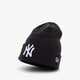 pánská čepice NEW ERA ČEPICE ZIMNÍ MLB CUFF KNIT NYY BLK NEW YORK YANKEES 12122728 barva černá