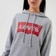 dámská mikina LEVI'S MIKINA S KAPUCÍ GRAPHIC STANDARD HOODIE 18487-0020 barva šedá