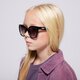 dámské sluneční brýle VANS BRÝLE HIP CAT SUNGLASSES vn000hedblk1 barva černá