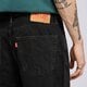 pánské kalhoty LEVI'S KALHOTY  565 97 LOOSE STRAIGHT BLACKS a7221-0005 barva černá