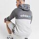 pánská mikina ADIDAS MIKINA S KAPUCÍ CM OH HD FABRIC MIX iw6424 barva šedá