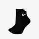 dámské ponožky NIKE PONOŽKY 3PPK QUARTER BLACK sx47060-010 barva černá