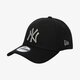 pánská kšiltovka NEW ERA ČEPICE ESSENTIAL 39THIRTY NYY BLK/GREY NEW YORK YANK 12285503 barva černá