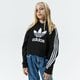 dětská mikina ADIDAS MIKINA S KAPUCÍ CROPPED HOODIE GIRL h32337 barva černá