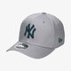 pánská kšiltovka NEW ERA ČEPICE ESSENTIAL 9FIFTY STRETCH NYY GREY NEW YORK YA 12285381 barva šedá