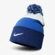 dětská čepice NIKE ČEPICE ZIMNÍ Y NK BEANIE SSNL POM ck2355492 barva modrá