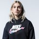 dámská mikina NIKE MIKINA S KAPUCÍ W NSW ICN CLSH FLC HOODIE BB cj2034-010 barva černá