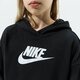 dětská mikina NIKE MIKINA S KAPUCÍ SPORTSWEAR CLUB GIRL dc7210-010 barva černá