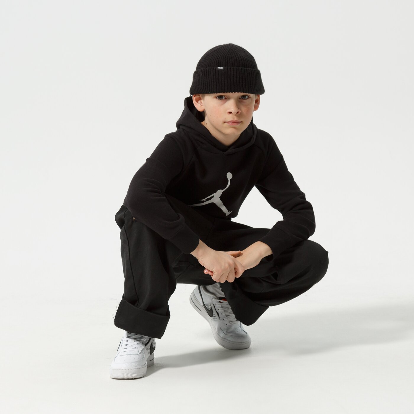 JORDAN MIKINA S KAPUCÃ JDB JUMPMAN LOGO FLEECE PO B 956326-023 | barva czarny | MÃ³dnÃ­ Mikiny 