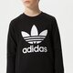 dětská mikina ADIDAS MIKINA TREFOIL CREW BOY ed7797 barva černá