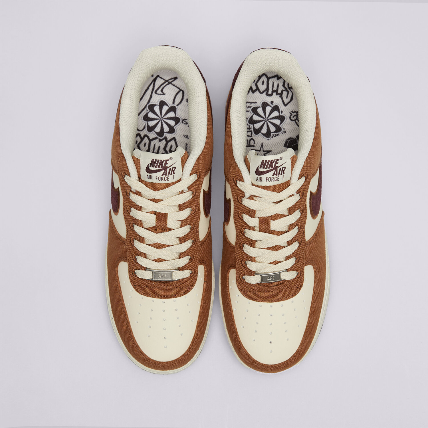 Hnědá Air Force Hnede Nike Sportswear AIR FORCE Tenisky Mink Brown