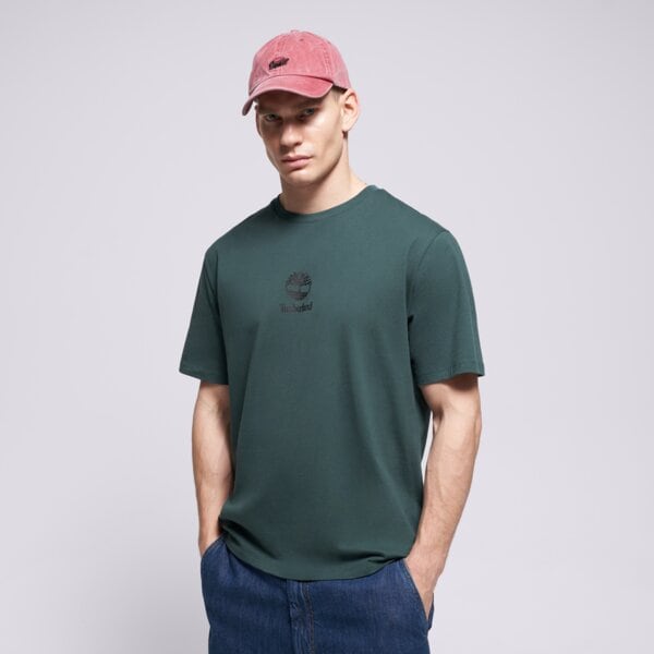 Levně TIMBERLAND NEW SMALL LOGO PRINT SS TEE GREEN GABLES B